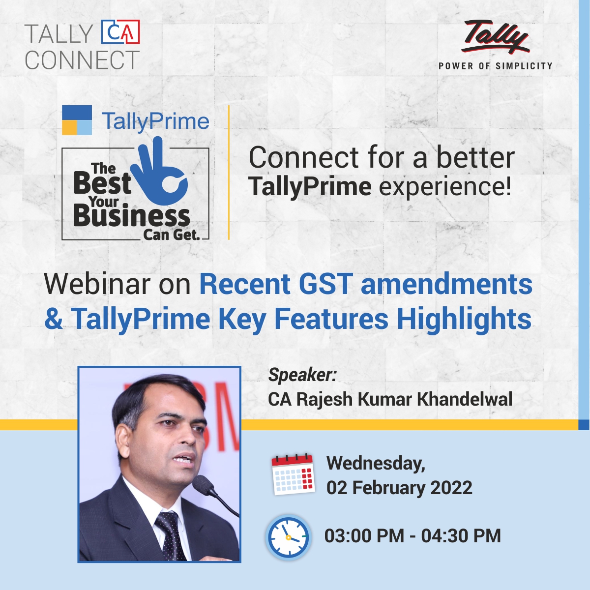 tallysolutions's tweet image. Presenting the next webinar in our weekly 🤝CA Connect series - on all you need to know about TallyPrime 2.0!

Register for the next webinar at 👉 bit.ly/tcc020222

#WebinarsByTally #CAConnect #BestForBiz