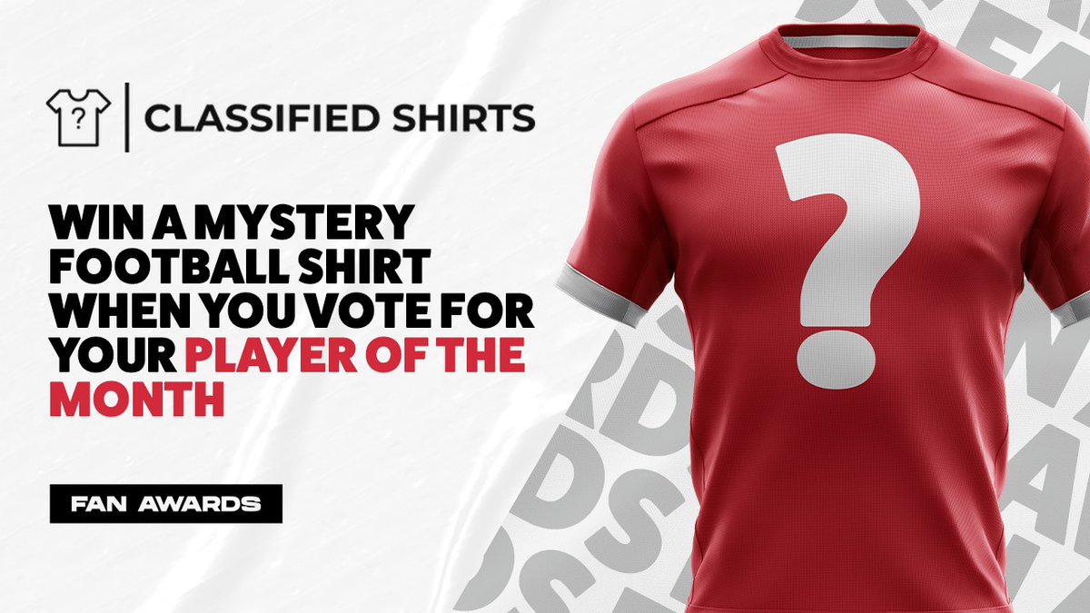 🚨EVERY voter will automatically enter the draw for a mystery football shirt from <a href="/classifiedshirt/">Classified Shirts</a> 🚨 

classifiedshirts.co.uk/?utm_source=gm…
