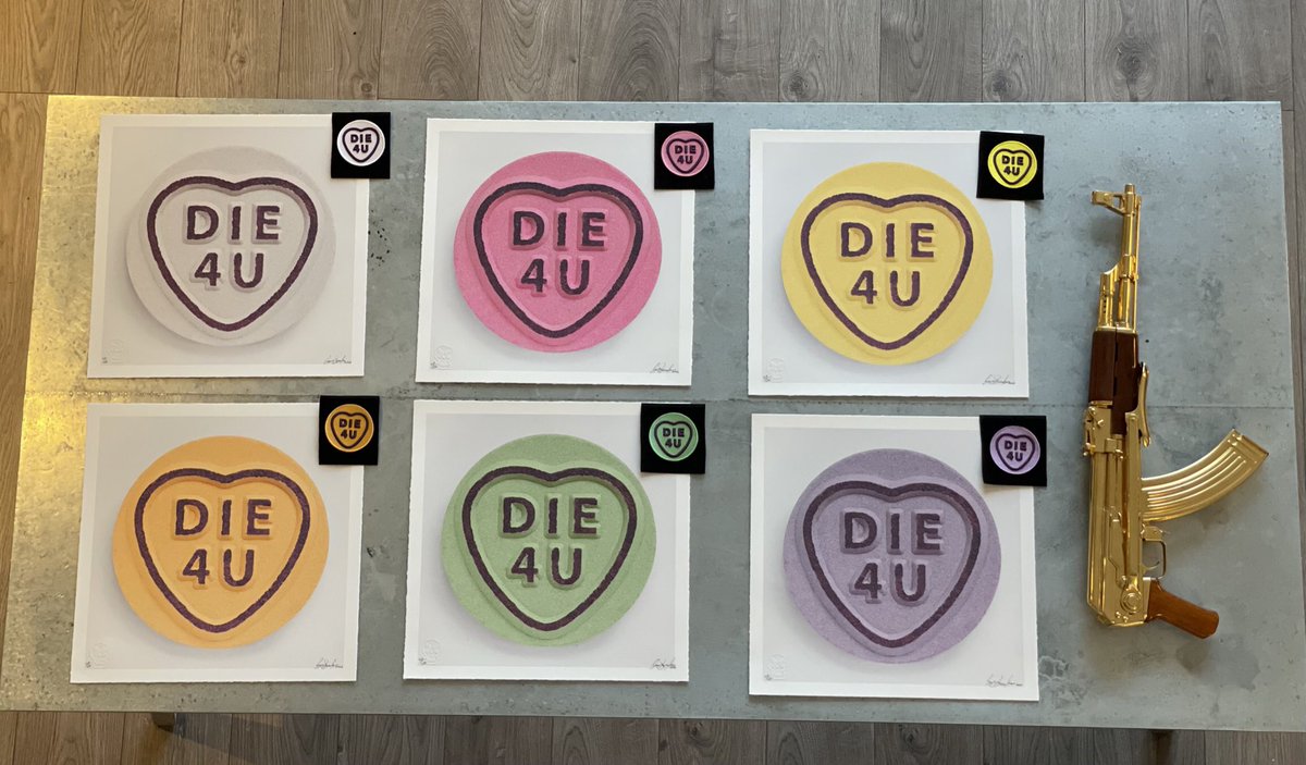Kalash47NFT's tweet image. @BranSymondson is giving away another signed DIE 4 U print, including a matching DIE 4 U patch. 
To enter:                          

1. Follow @Kalash47NFT 
2. Retweet &amp;amp; tag 4 friends
3. Join discord.gg/v8ESbe26 &amp;amp; comment: "KALASH47”

Winner announced 06.02.22 #NFTs