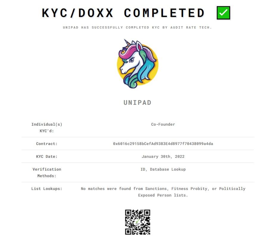 UnipadApp's tweet photo. We've completed KYC/DOXX through @AuditRateTech audit partner of @pinkecosystem 🔥

#Pinksale #Presale #Binance #BinanceSmartChain #UnipadApp https://t.co/shgdngwfHp
