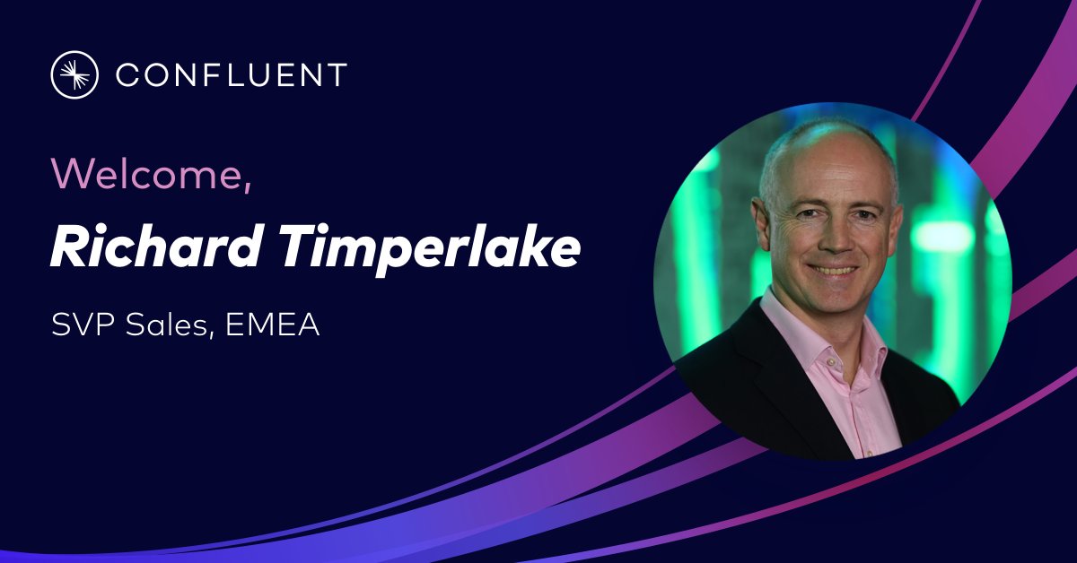 confluentinc's tweet photo. We are delighted to announce the appointment of Richard Timperlake as SVP EMEA Sales, today. Welcome to the Confluent family Richard!
https://t.co/ir7CljUIF0
#LifeAtConfluent #sales #datainmotion https://t.co/6OmsPNCpCB
