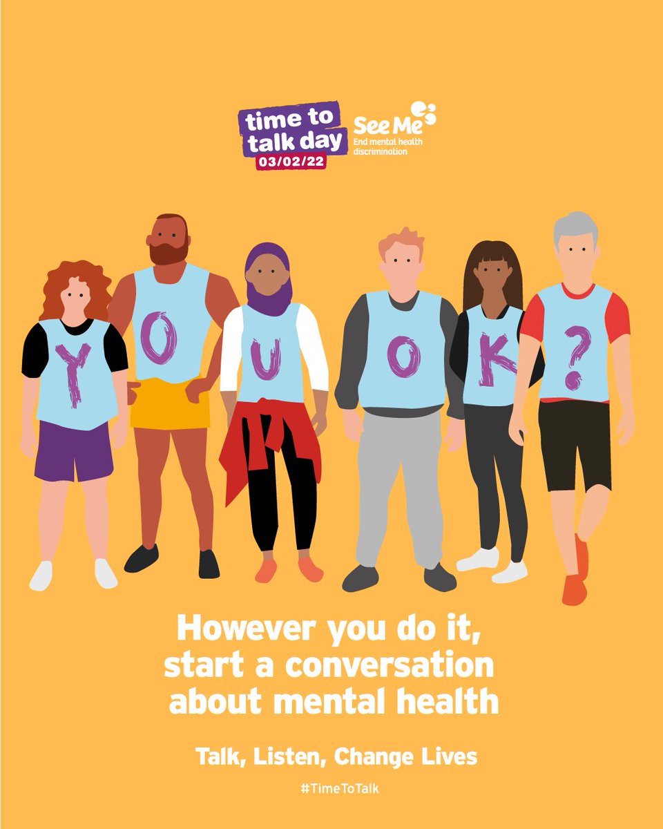 mentalhealth's tweet photo. 💚 Time to Talk Day is the nation’s biggest mental health conversation, taking place on 3 February 2022. Will you join us and @seemescotland in opening up about mental health? https://t.co/sVVrKVgbrq  #TimeToTalk https://t.co/N41nMuxXDq