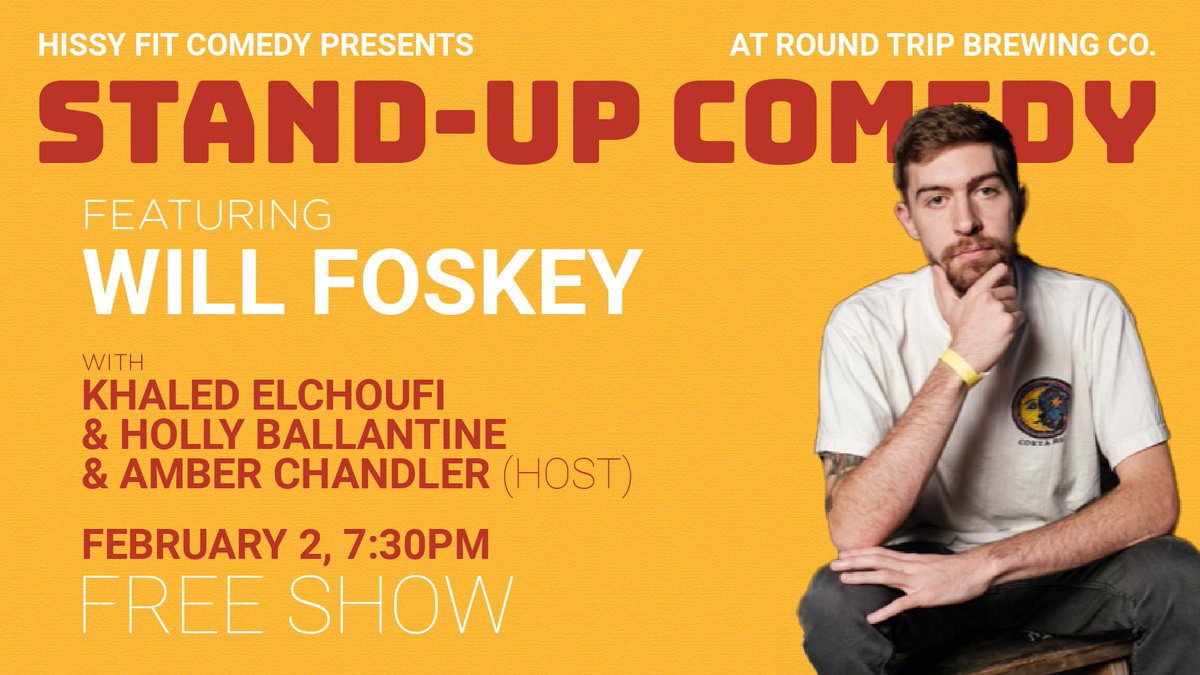 RoundTripBeer's tweet photo. We're celebrating Groundhog Day on Wednesday with a full stand-up show from Will Foskey ahead of his album recording. FREE show, just buy beer and laugh along
#atlantastandup #atlantacomedy #atlcomic #atlcomedy #standupcomedy https://t.co/QAQmdwCFAg