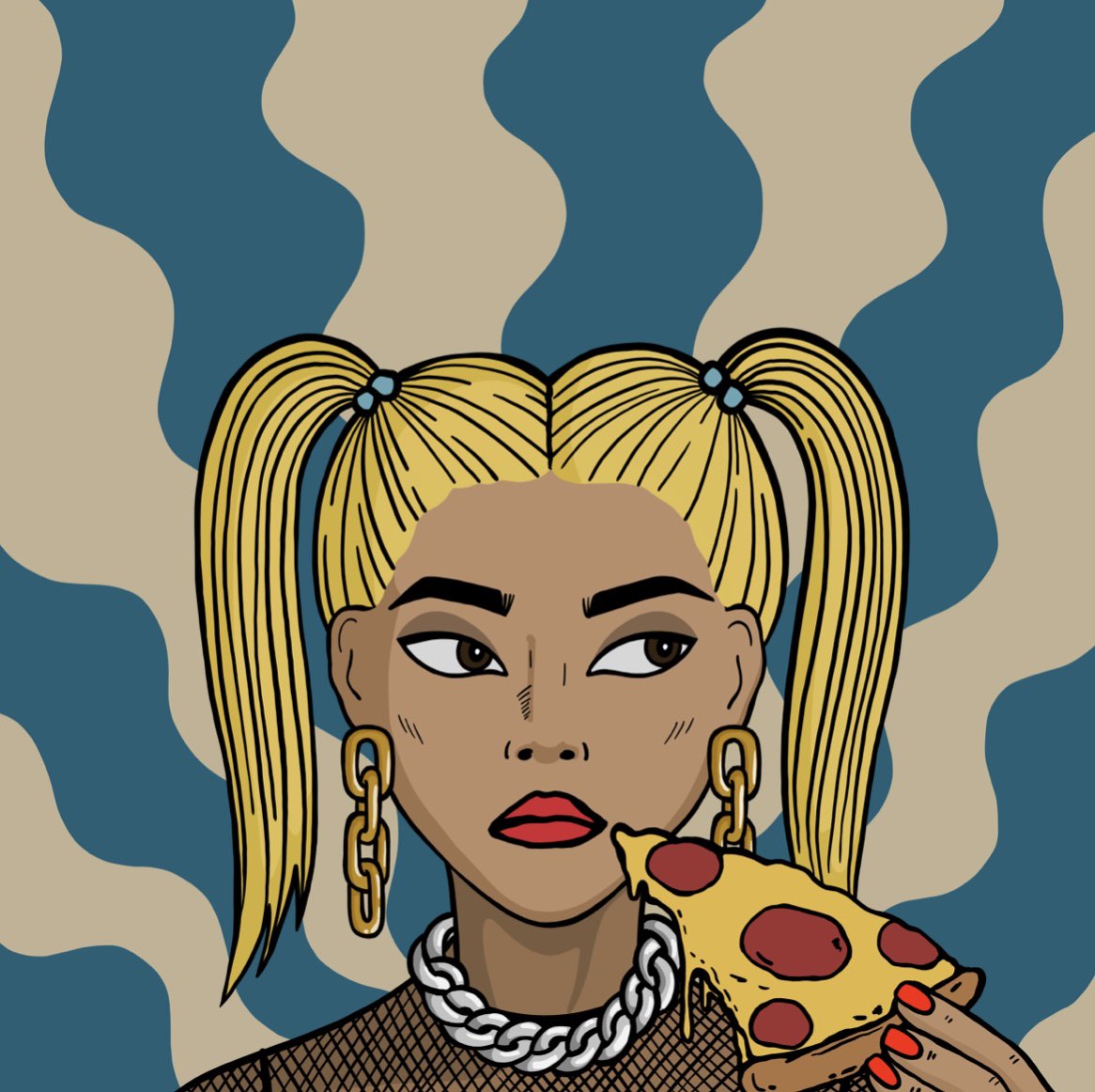 Valentina_eth's tweet photo. Decided my NFT collection could use more ‘za 🍕 #RebelSociety https://t.co/iiVzMoi5lX