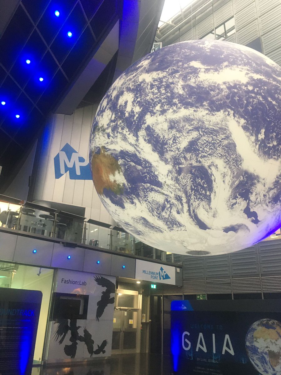 Filming today in <a href="/millenniumpoint/">Millennium Point</a> in preparation to welcome the staggering #gaia exhibition - an incredible use of such a unique space that we still love filming in after all these years!