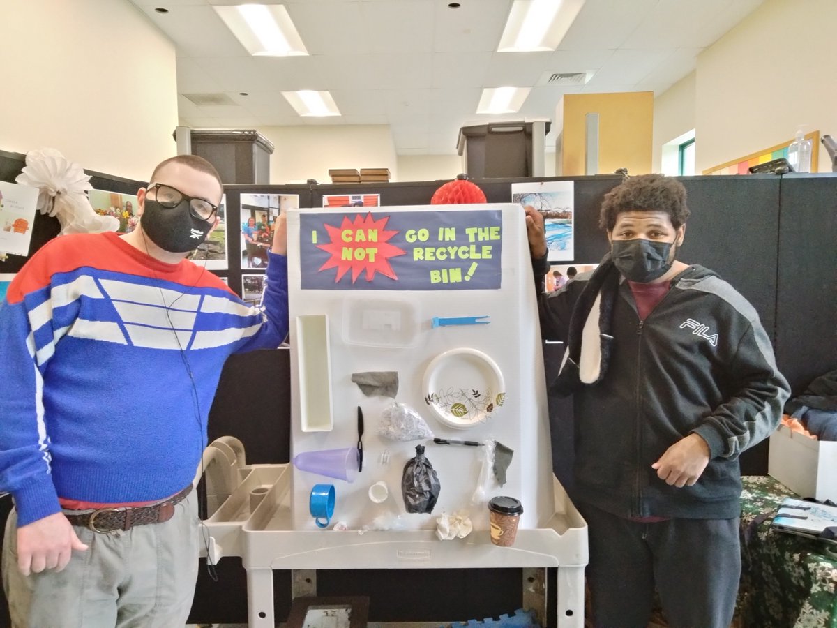 League Students have been learning about the importance of recycling and what items CAN and CANNOT be recycled.  They created these informational boards to visually see the items &amp; to help others learn.  Awesome!
#excellenceinautismeducation #ecofriendly #reuse #recycle #reduce