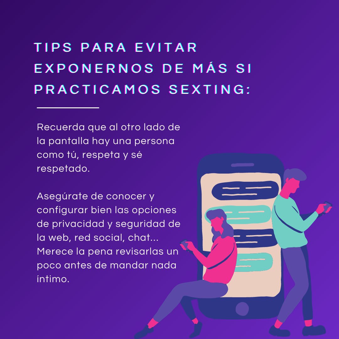 comiantisida's tweet image. (EUS/CAST) 1/2

TIPS Para evitar exponernos de más si 
practicamos sexting:

Sextinga praktikatzen badugu gehiegi arriskatzea 
saihesteko trikimailuak: