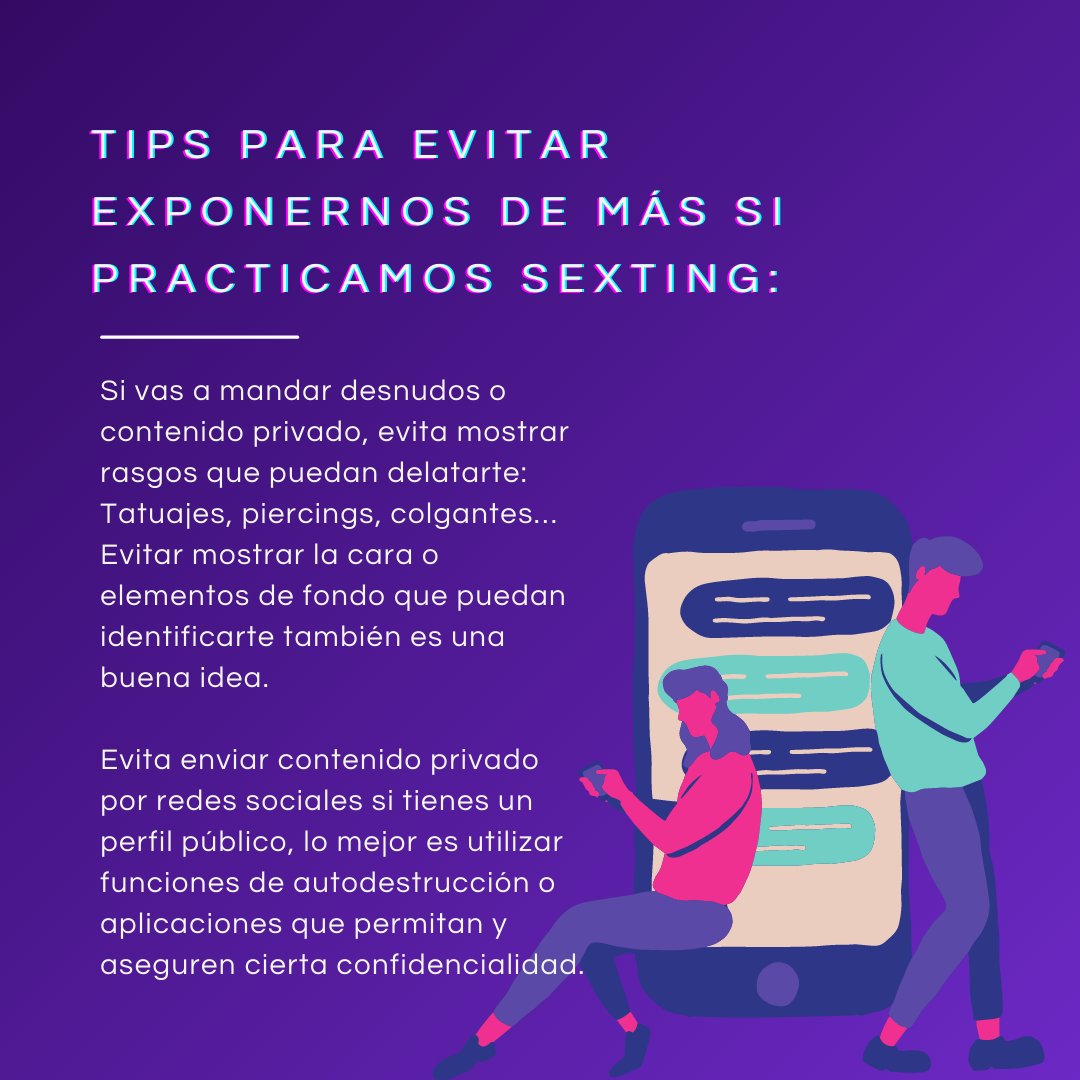 comiantisida's tweet image. (EUS/CAST) 1/2

TIPS Para evitar exponernos de más si 
practicamos sexting:

Sextinga praktikatzen badugu gehiegi arriskatzea 
saihesteko trikimailuak: