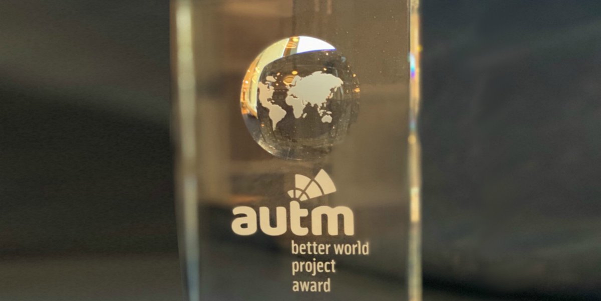 AUTM's tweet photo. We have three finalists! This year, the winner of our #BetterWorldProject Award is up to you. Read the stories and vote. The winner will be announced at the closing session of #AUTM2022! https://t.co/jnA76EzmwK https://t.co/x3f6bUSS8e