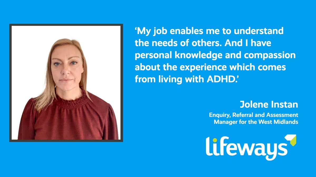 LisaReyn1978's tweet photo. Meet Jolene. She’s an Enquiry, Referral and Assessment Manager for the West Midlands, and lives with #ADHD.

In her not-shared-before story, Jolene talks about her decades-long battle with misdiagnoses, and the sense of empathy she’s gained.

👉Read more: https://t.co/JK8PB7RkCS https://t.co/RWCx0Ue8OU