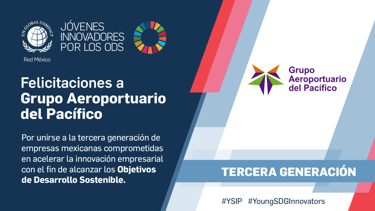 PactoGlobalMx's tweet photo. ¡Felicitaciones a @aeropuertosGAP por unirse al programa #JóvenesInnovadoresPorLosODS e impulsar una mentalidad innovadora en sus jóvenes colaboradores para acelerar los Objetivos de Desarrollo Sostenible!
#YSIP – #PactoMundialMéxico
👉🏻https://t.co/CkRkSidFaI
#UniendoEmpresas https://t.co/1z1GJY0yaf