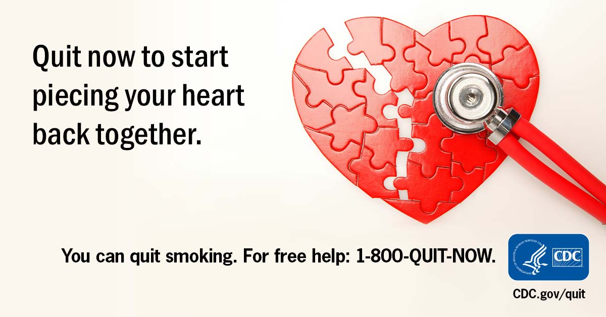 CDC Tobacco Free on Twitter "Smoking causes one of every four deaths from cardiovascular