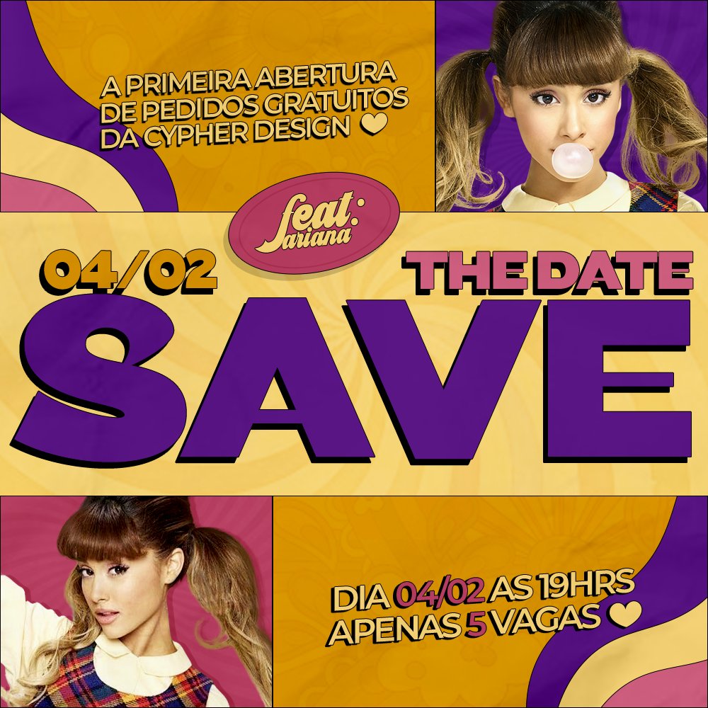 lunastudiio's tweet image. SAVE THE DATE 🗓

- 04/02 ás 19hrs, acontecerá a primeira abertura de pedidos gratuitos da Cypher Design.

- apenas 5 vagas!

NÃO PERCA 💌