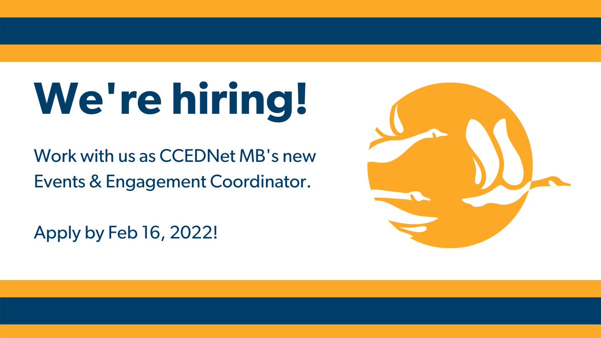 CCEDNet_RCDEC's tweet image. Passionate about CED, community engagement, and event planning? Apply to become CCEDNet Manitoba's Events &amp;amp; Engagement Coordinator! 

ccednet-rcdec.ca/en/job/2022/01…