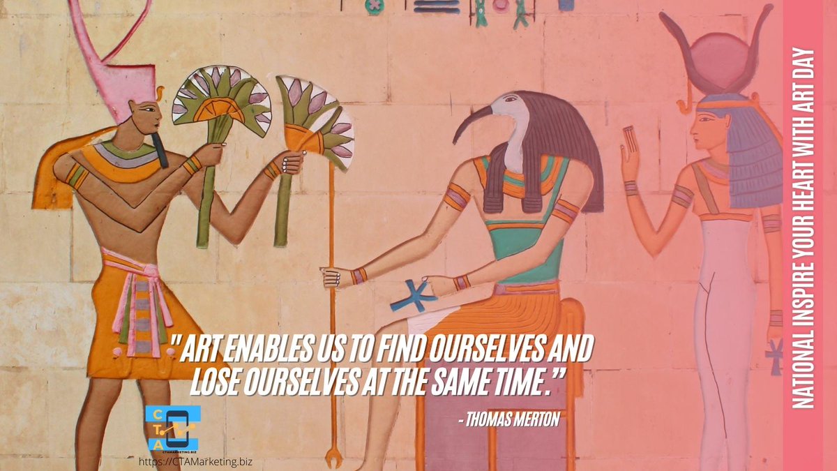ctamarketing's tweet photo. "Art enables us to find ourselves and lose ourselves at the same time." - Thomas Merton

National Inspire your Heart with Art Day 2022
#art
#inspiration
#nationalinspireyourheartwithart #MondayMotivation #mondaythoughts #nationalinspireyourheartwithartday2022 https://t.co/gmysrZXsE8