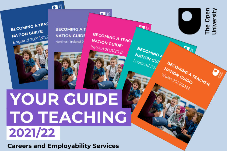 OpenUniCareers's tweet photo. Decided teaching is for you, or thinking about it? Our Becoming a Teacher guides can help you take the next step. Last year’s guides were downloaded over 18,000 times! Take a look at our guides for 2021/22 relevant to where you are in the UK at: https://t.co/FoxsGJGcO0 https://t.co/M0riRrUrNd