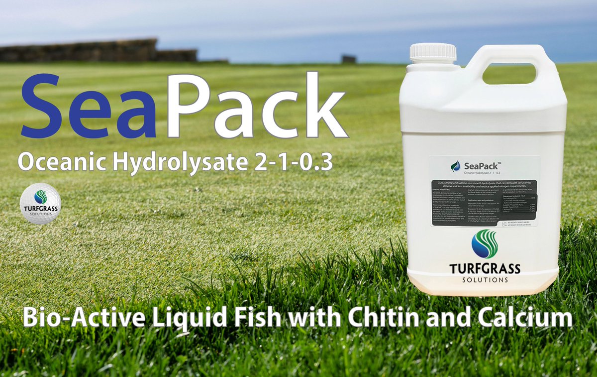 turfsol's tweet photo. Feed your #Turf's #SoilBiology this spring! ⛳️Much more than just #LiquidFish, #SeaPack is a plant immune booster that contains an array of trace minerals. Made from crab, shrimp, and salmon, it also contains bio-active #nutrients and #chitin. Learn more - https://t.co/YM0BLoluGG https://t.co/T8Q0ZWovoR