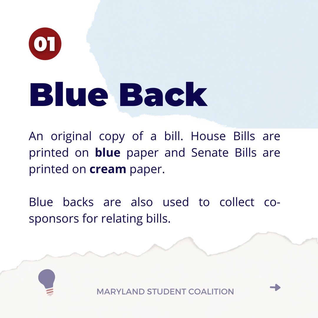 MarylandStudent's tweet photo. Take a moment to learn about the common terms used in the MGA 👉#marylandgeneralassembly #mga #marylandstudentcoalition #msc https://t.co/DDNa3Lh0KF