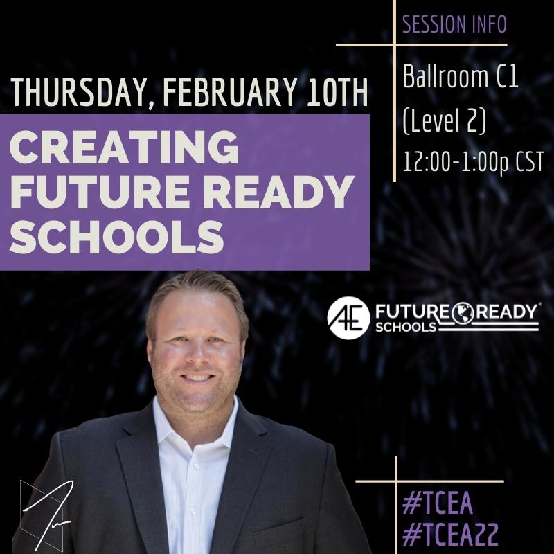 thomascmurray's tweet image. **THIS AFTERNOON**
If you're at @TCEA, join me for "Creating Future Ready Schools"  from 12-1p CST in Ballroom C1 later today. Leave with the many free tools/resources &amp;amp; upcoming experiences that can support your work as leaders! #FutureReady #TCEA #TCEA22