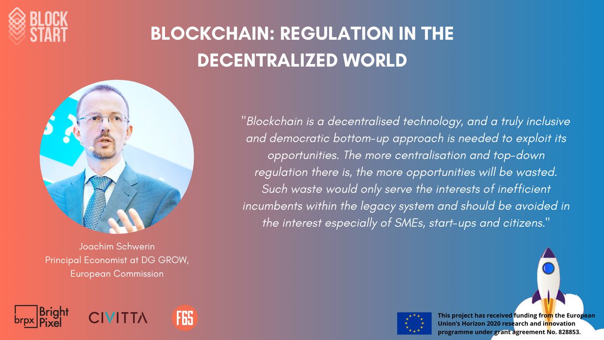 ⚠️ Speaker Alert ⚠️

 <a href="/JoachimSchwerin/">Joachim Schwering</a> is responsible for developing the policy approach of DG GROW towards the Token Economy and Distributed-Ledger Technologies as well as their applications for industry and SMEs.

📅 24 FEB, 10 AM CET

Register here 👇
f6s.com/blockchain-reg…