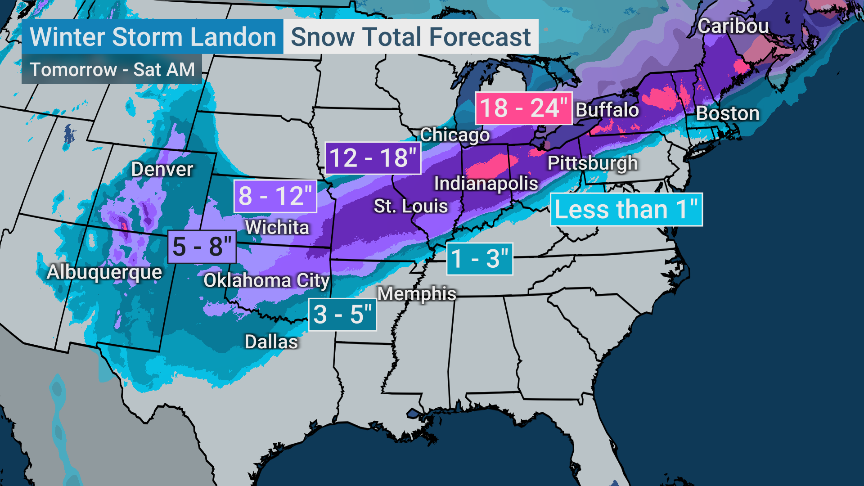 mikebettes's tweet photo. Winter Storm #Landon will be getting going this week. Be prepared for heavy snow and ice extremely dangerous travel conditions. https://t.co/r7iuifMLBI