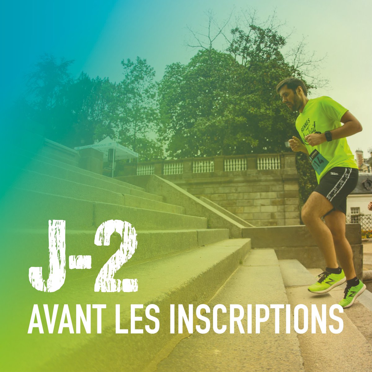 UrbanRennes's tweet photo. ⏰ Tic tac tic tac ... 
L'ouverture des inscriptions débute dans 2 jours avec le 14 km ! 🎉
Et vous, sur quelle distance souhaitez-vous relever le défi : 7, 14 ou 24 km ? 🏃
#trail #rennes #rennesurbantrail #inscriptions #sport #running https://t.co/PIsU4PVna2