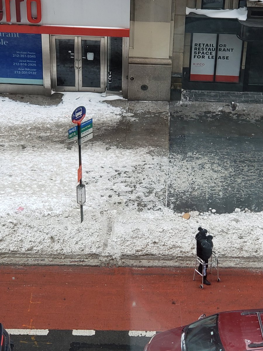 PNE_Rules's tweet photo. @MTA it's 2 days after the storm but buses are still not accessible.  42nd st at 5th ave on Monday 11am. #snowstorm #MTA https://t.co/rjIXsatVlr