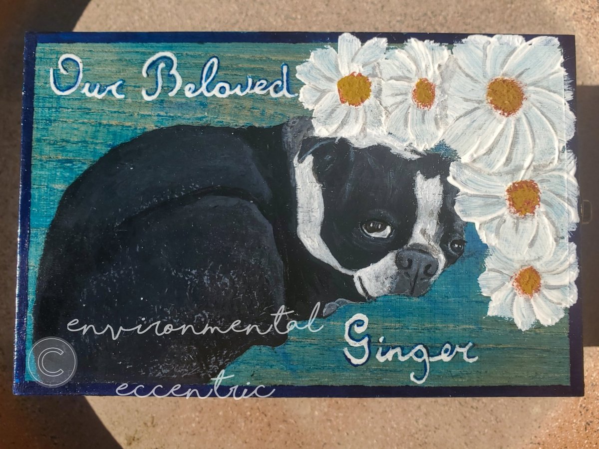 EnvEccentric's tweet photo. Finished this memorial box yesterday. Working on getting it packaged up so it can ship out tomorrow.
#MemorialArt #MemorialBox https://t.co/8tcERCTE77