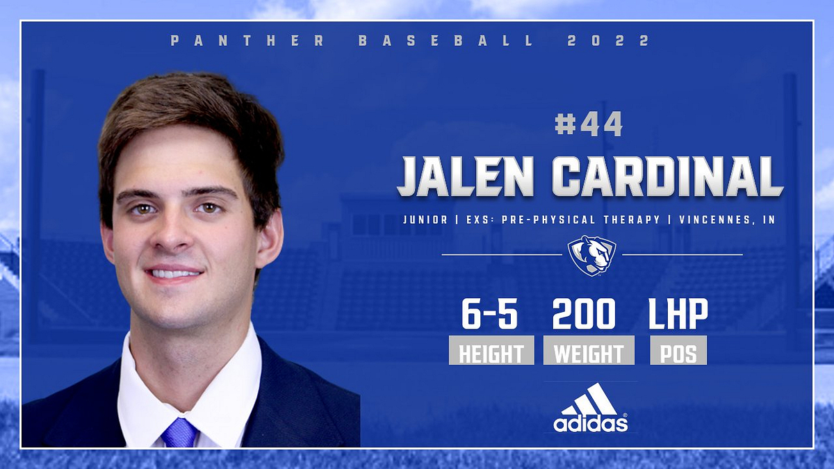 18 DAYS until first pitch ⏳

Let's 𝙈𝙀𝙀𝙏 𝙏𝙃𝙀 𝙋𝘼𝙉𝙏𝙃𝙀𝙍𝙎

Leading us off...
5⃣0⃣ Colin Kalinowski | C | JR | <a href="/colinkal9/">Colin Kalinowski</a> 
4⃣4⃣ Jalen Cardinal | LHP | JR | <a href="/Cardinaljn/">Jalen Cardinal</a> 

#BleedBlue | #Together