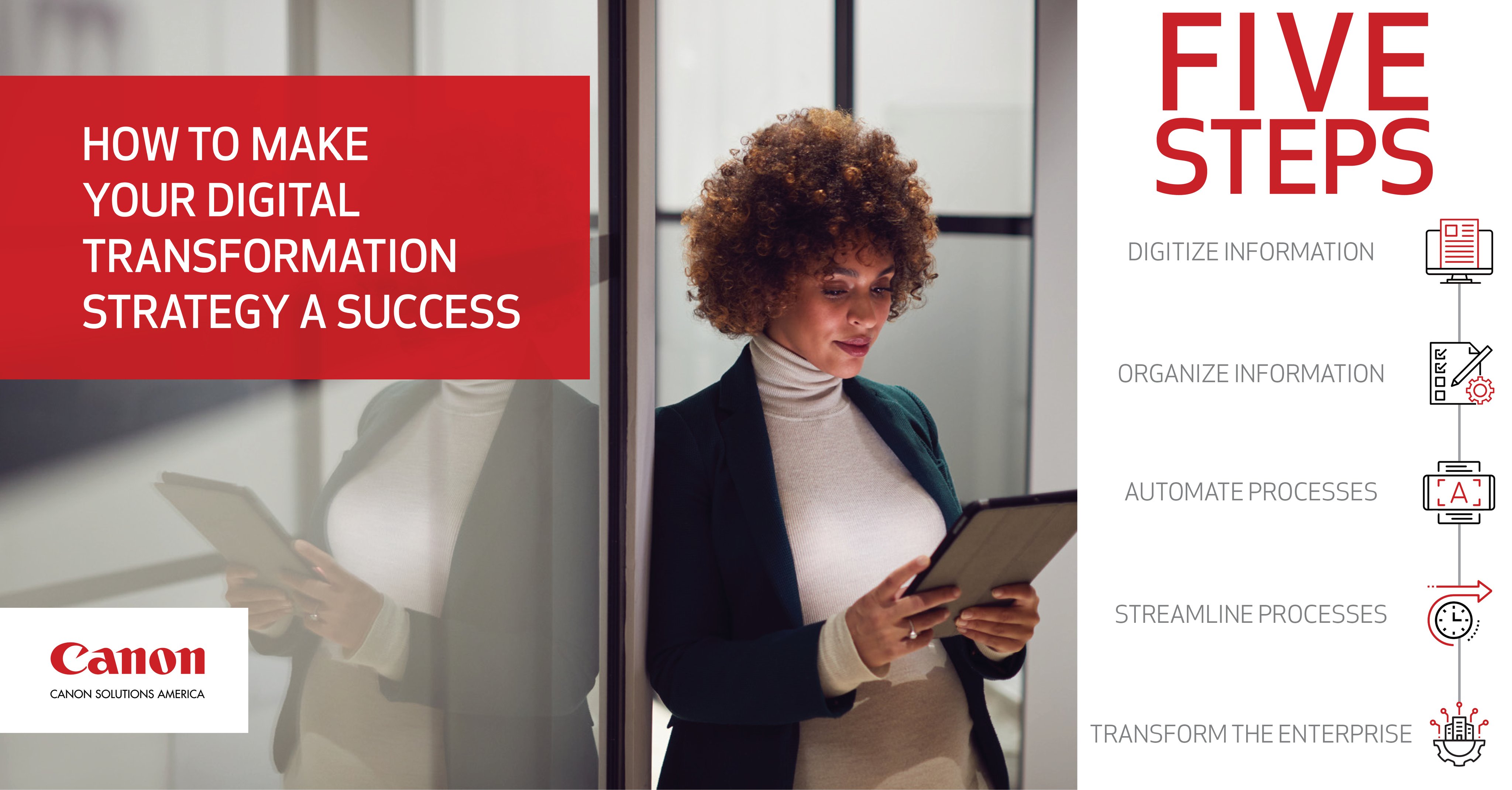 Canon Solutions on Twitter: "With digital transformation on the horizon, is your company reimagining the way it does business? Let us help your company become more agile, overcome challenges, and improve efficiency.