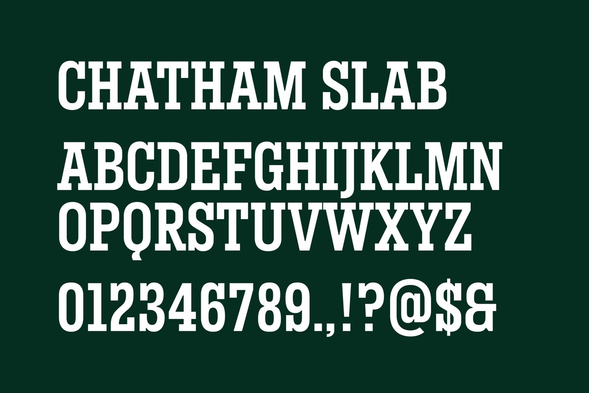 order's tweet photo. Order developed a revival typeface to support the new life of @ChathamMfg—Chatham Slab. Designed by @emklaebe. Mastered by @very_robin. https://t.co/2WSwW9S2j1