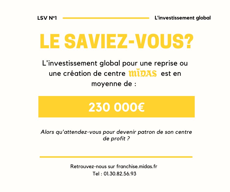 Recrutement Franchise Midas tweet media