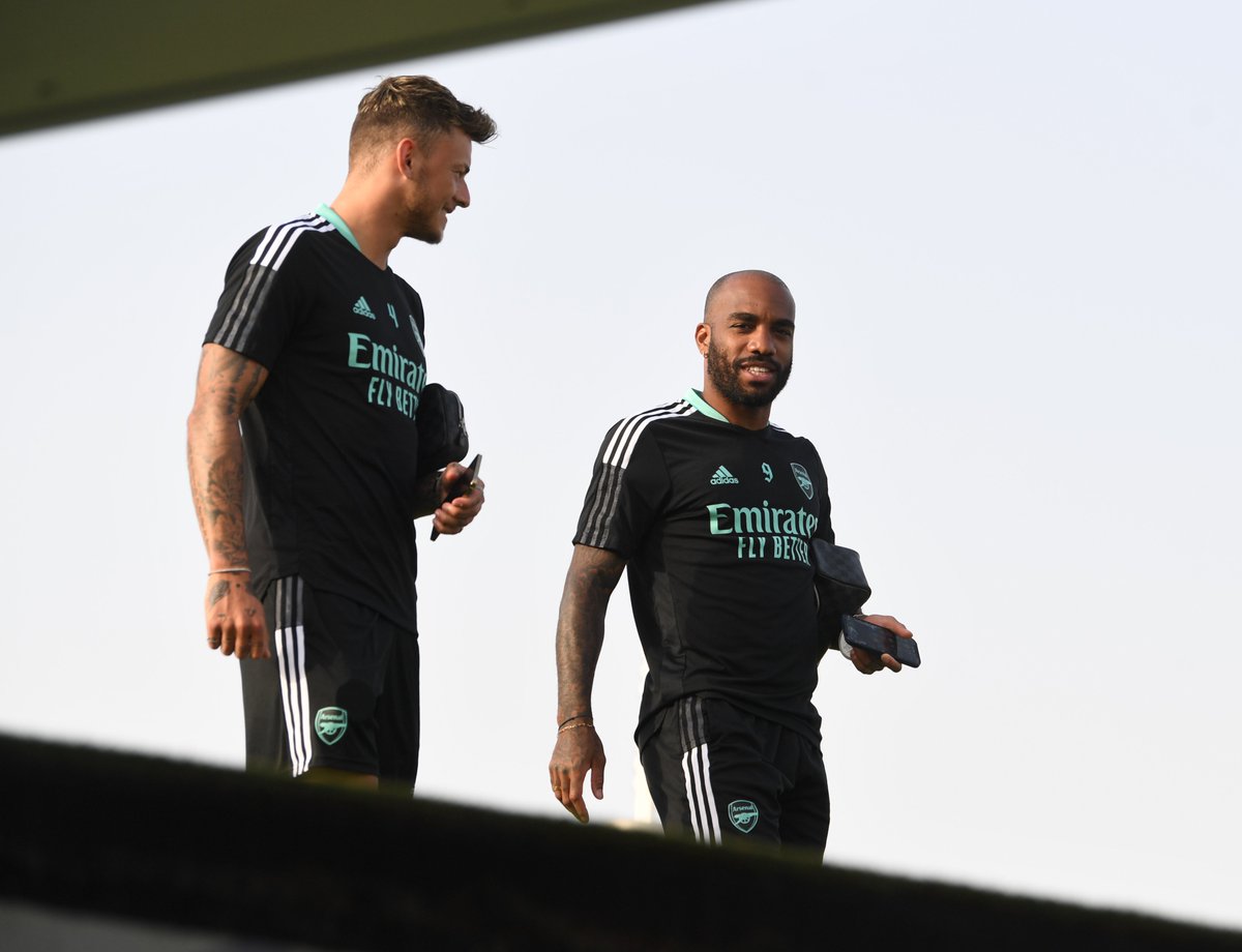 Arsenal's tweet photo. ✅ Morning session
✅ Evening session 

The hard work continues 💪 https://t.co/S2iLmMnXig