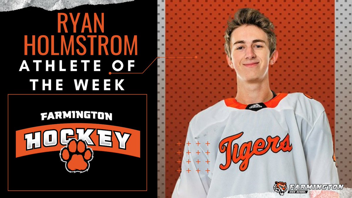 Athlete of the Week: Ryan Holmstrom, Boys Hockey! Congratulations, Ryan! <a href="/FHS__hockey/">FHS Boys Hockey</a> #WeAre192
farmingtontigers.com/sports/2021/8/…