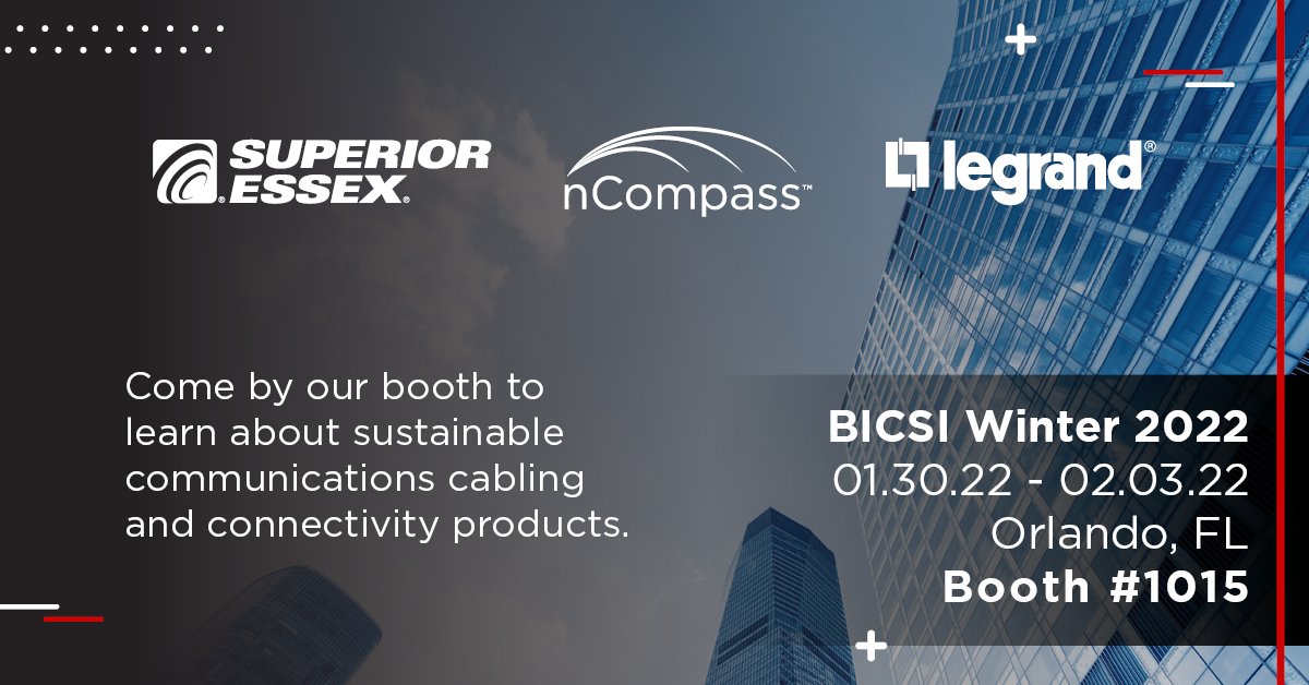 Are you in the Orlando area for <a href="/BICSI/">BICSI</a> Winter? If so, we can't wait to catch up with you! Stop by Booth 1015 to talk with our product experts and see what's new with <a href="/_nCompass_/">nCompass Systems</a>.

#BICSIWinter #smartbuilding #cabling #connectivity #gobeyondwithLegrand