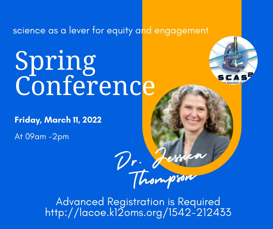 ocdestem's tweet image. Attention OC Educators! Register today! This free conference is being offered virtually and in-person. More information can be found on the SCAS2 website: scas2.weebly.com
