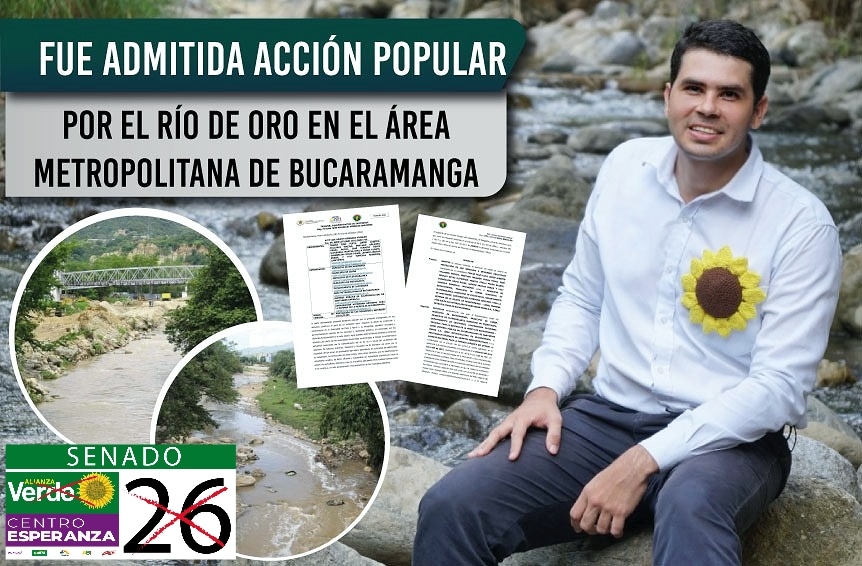 FabianDiazPlata's tweet photo. Fue #Admitida la #AcciónPopular que interpusimos con las comunidades para lograr la protección integral del Río de Oro en el área metropolitana de #Bucaramanga - #Santander. https://t.co/RSA9e2OQKt