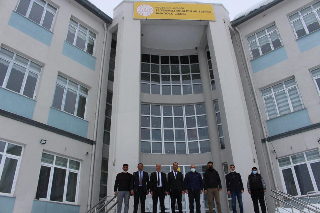 ACIGOLMEM's tweet photo. 👥İl Millî Eğitim Müdürümüz Sayın Memet POLAT, Acıgöl 15 Temmuz Mesleki ve Teknik Anadolu Lisesini ziyaret ederek incelemelerde bulundu.
 @nevsehirmem @MemetPolat0247
@semihkirim @Mahmut50bucak @AcigolMTAL https://t.co/jjbtElHwAq