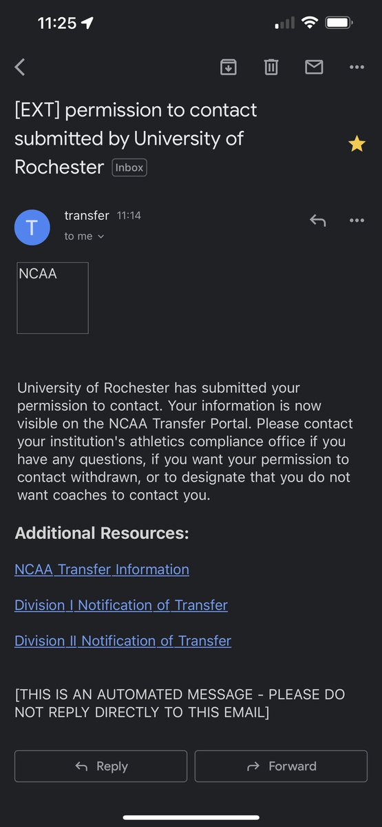 Nick_5216's tweet photo. Officially entered the Transfer Portal. Thank you to the University of Rochester for giving me the opportunity to be a part of their program! https://t.co/CbYuxIbsTn