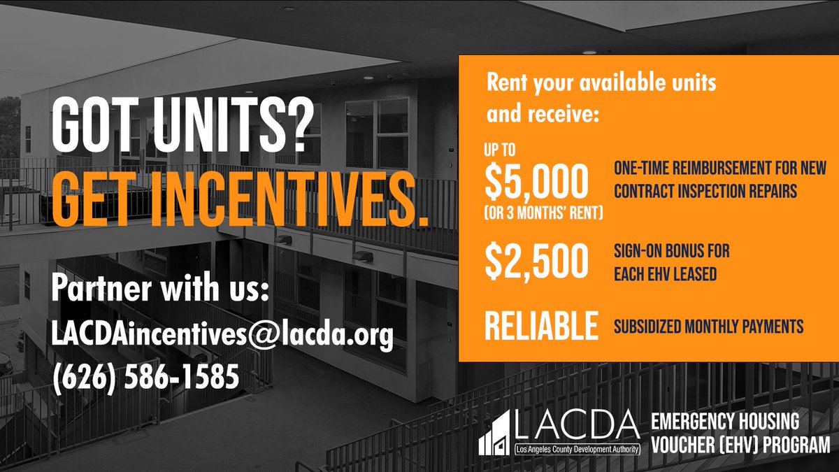 📢 Calling all property owners! 📢 Do you have available units to rent? You may be eligible to receive up to $5,000! Learn more at lacda.org/section-8/emer….