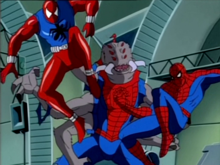 worldsfinest's tweet photo. The two-part Spider-Man: The Animated Series series finale, "Spider-Wars," debuted on this day (Jan. 31) in 1998! An epic send-off for the fan-beloved series, the finale included appearances by the Scarlet Spider, Uncle Ben and even Stan Lee! #SpiderMan #SpiderManTAS #SpideyTAS https://t.co/coYnZ5HM1H