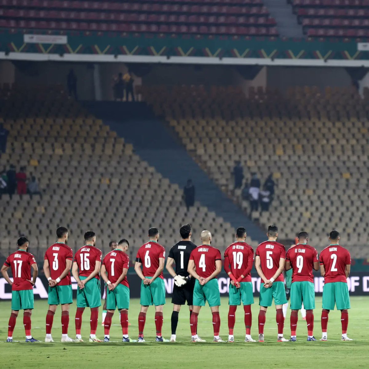 فخور جدا بقتالية المجموعة في كأس افريقيا ، من الصعب جدا تقبل مرارة الإقصاء لكننا سنواصل الصراع من أجل إرضائكم و تحقيق نتائج توازي انتظاراتكم،ط. الآن نحتاج دعمكم أكثر من أي وقت مضى لضمان مقعد في المونديال ، ديما مغرب ❤️🇲🇦