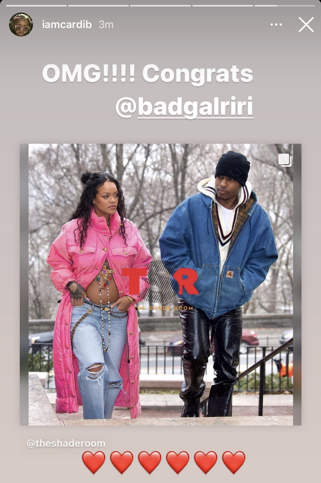 Cardi B Updates on Twitter "Cardi congratulating Rihanna on her