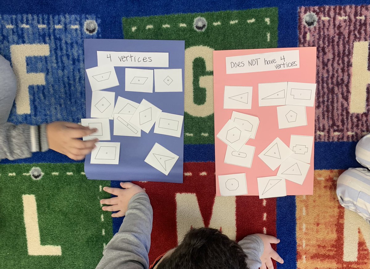 Collaboration and communication is key to success. Here is a throwback of Ss working together to analyze and sort shapes by attributes. Nothin’ like teamwork! @TisdaleSchool #PORG #DevelopingARamseyGraduate