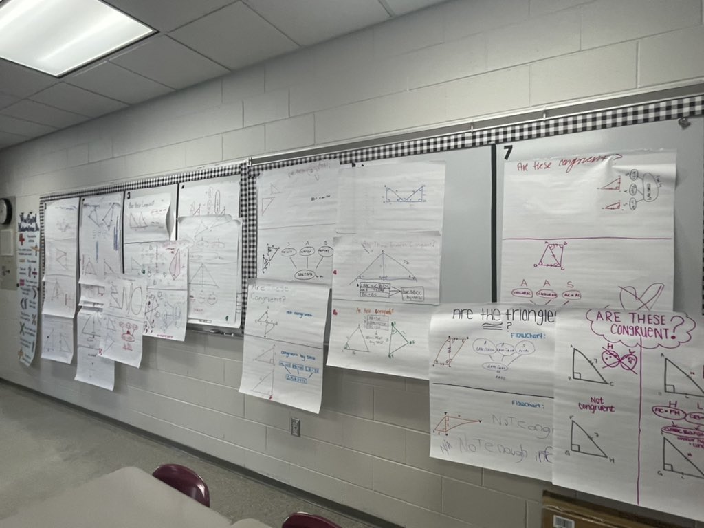 Triangle congruence is always more fun with colorful posters 😜