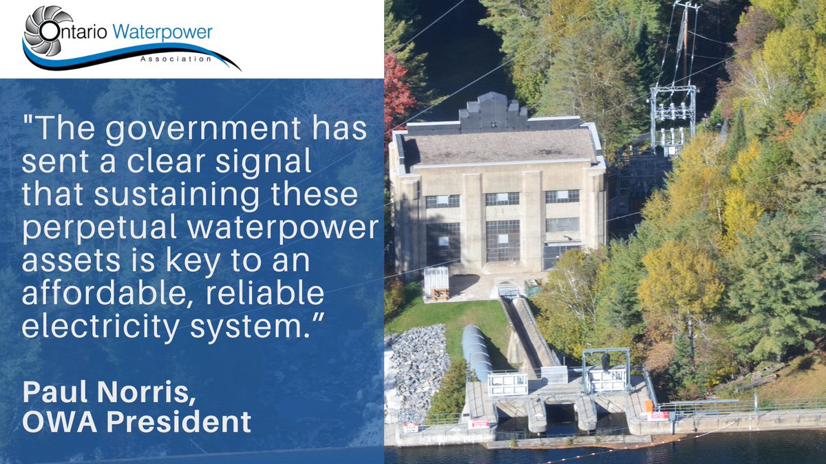Ontario Waterpower Association tweet media