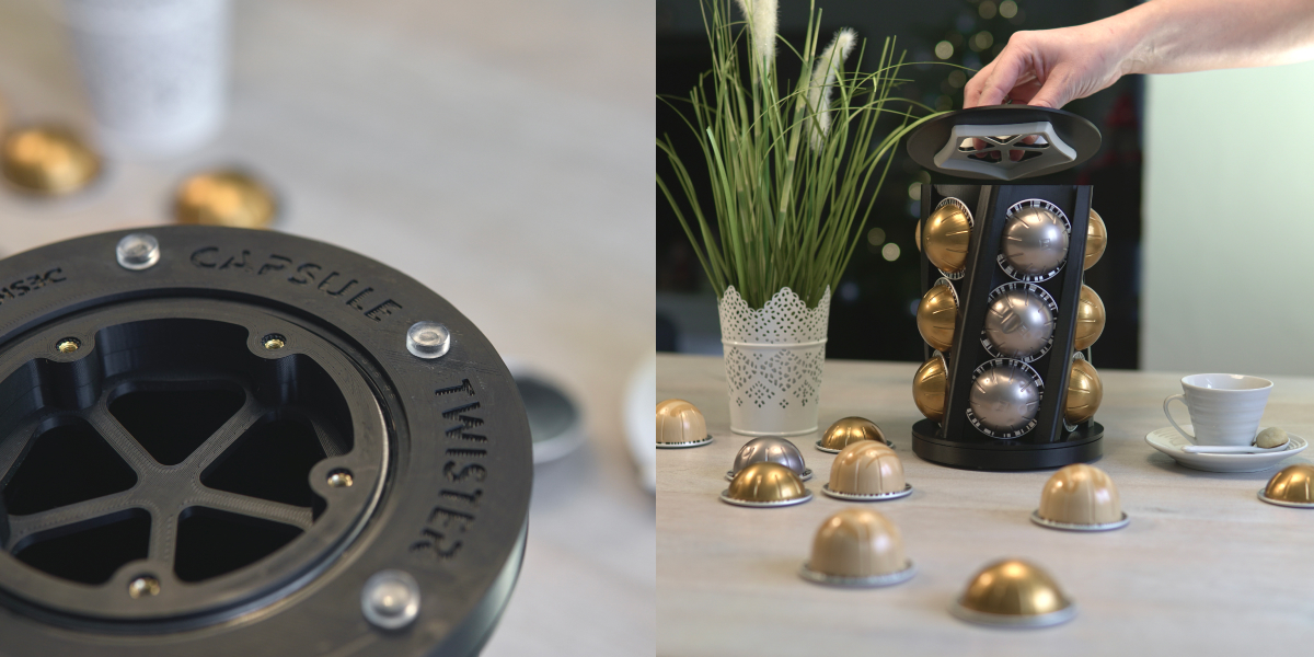 Shapr3D's tweet image. Coffee, anyone? How about a custom #coffeecapsule holder? #Shapr3D user Gregor Exner (IG: @gregsolves) came up with this compact capsule tower ​​☕ Once the #design was done, he 3D printed it, enjoying the new possibilities that opened up with Shapr3D 💫