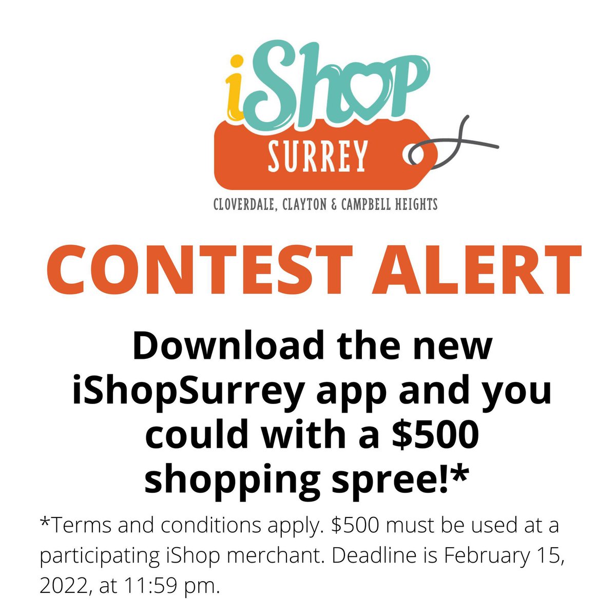 CloverdalePS's tweet photo. With this @iShopCloverdale App you get 10% OFF* Pharmasave Brand products everyday! Download before Feb 15 for a chance to win a $500 shopping spree!

*off regular price at Downtown Cloverdale location only; may not be combined with other offers https://t.co/6evcoSUMKP