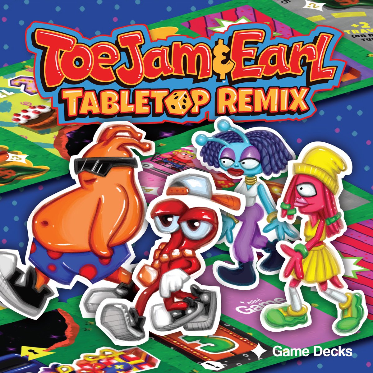 PlayGameDecks's tweet image. Funky Monday Earth-dudes! 👽

Breaking news: You can achieve Supreme Funk Lord status by pre-ordering ToeJam &amp;amp; Earl Tabletop Remix 🎲 over at limitedrungames.com/collections/fe…

(There’s literally a Funk Lord mode IN the game 😎)