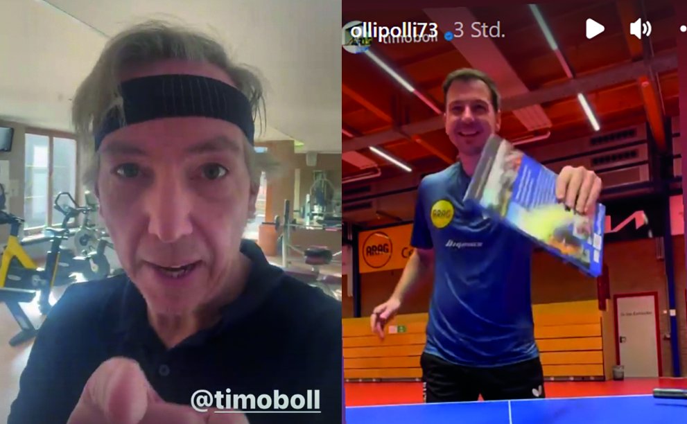DTTBnews's tweet photo. Erst war es ein #Podcast-Geplänkel zwischen @janboehm und Olli Schulz bei @FestFlauschig, jetzt winkt das Duell mit @timoboll.  
https://t.co/gPfWy9veDj
#Tischtennis #spotify 
Fotos: Insta-Story Schulz https://t.co/igMGfWpJEI